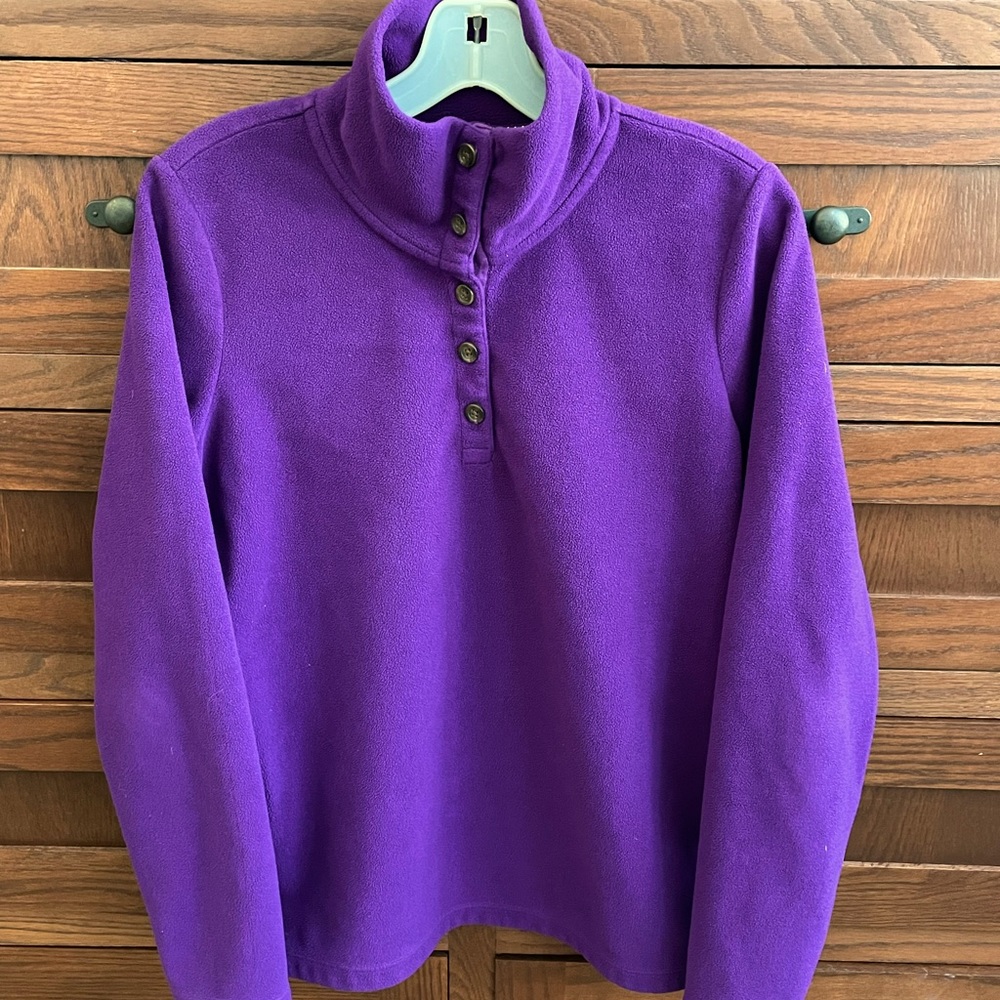 Lands' End Purple Fleece Top